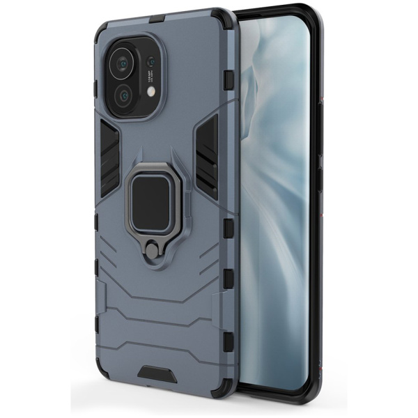 POWERTECH Θήκη Ring Armor MOB-1712 για Xiaomi Mi 11, μπλε