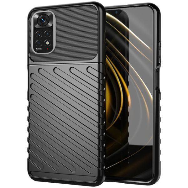 POWERTECH Θήκη Thunder MOB-1737 για Xiaomi Note 11 5G/M4 Pro 5G, μαύρη