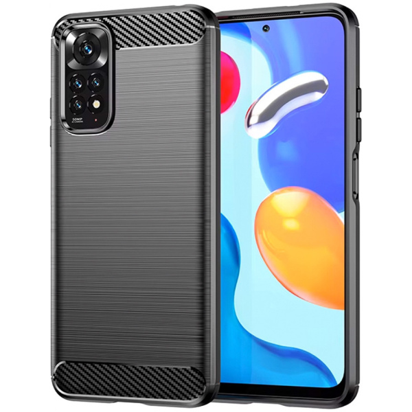 POWERTECH Θήκη Carbon MOB-2012 για Xiaomi Redmi Note 11/Note 11S, μαύρη