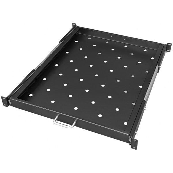 POWERTECH πτυσσόμενο ράφι για rack 19" NETW-0004, βάθος 570mm, μαύρο