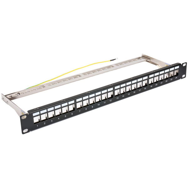 POWERTECH keystone patch panel NETW-0013, FTP 19"/1U, 24-port, 1U