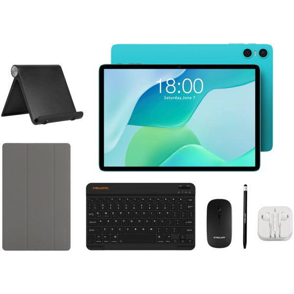 TECLAST tablet P33 με πληκτρολόγιο/ποντίκι/στυλό αφής/θήκη/βάση, 10.1", 3/64GB, Android 15, 6000mAh, μπλε