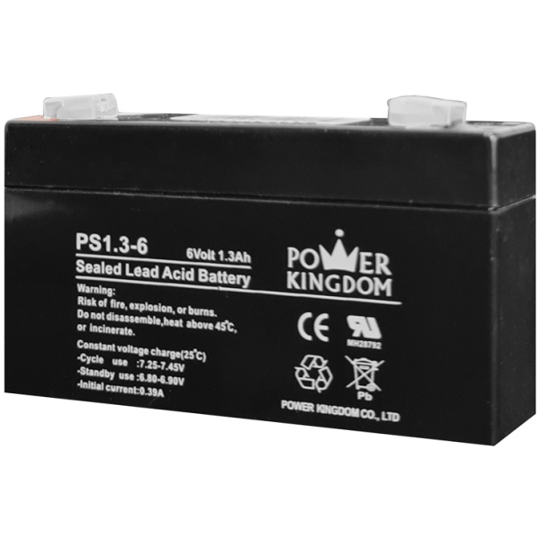 POWER KINGDOM μπαταρία μολύβδου PS1.3-6, 6V 1.3Ah