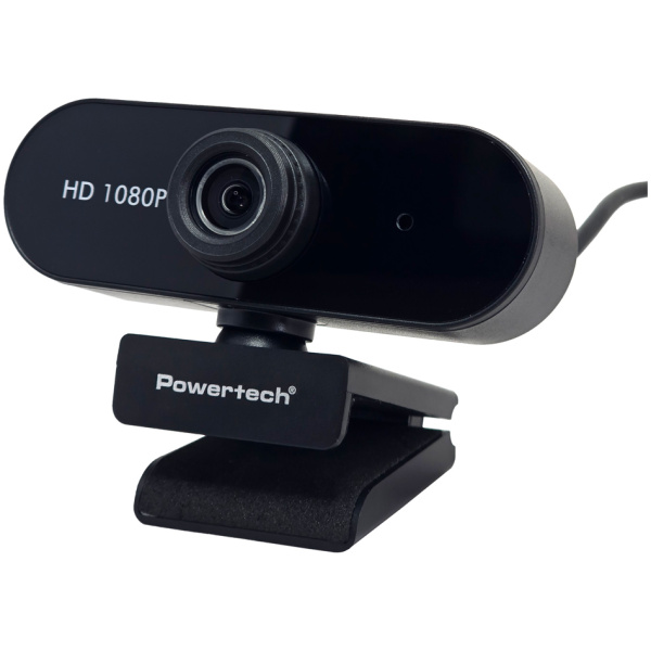 POWERTECH web camera PT-1382, 2MP, 1080p FHD, ρυθμιζόμενη εστίαση, 1.5m, μαύρη