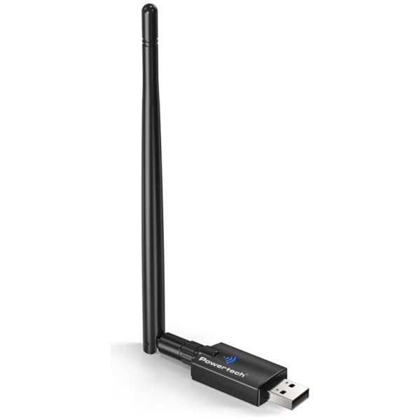 POWERTECH ασύρματος USB αντάπτορας δικτύου & Bluetooth 5.3 PT-1386, 900Mbps WiFi 6