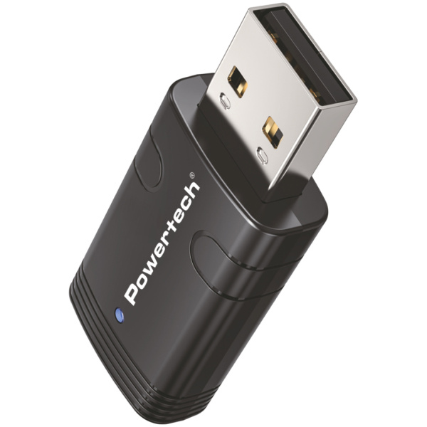 POWERTECH ασύρματος USB αντάπτορας δικτύου & Bluetooth 5.3 PT-1387, 900Mbps WiFi 6