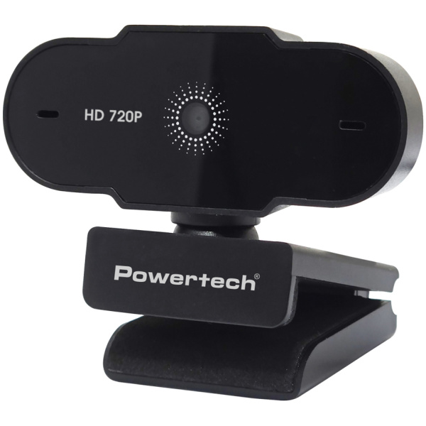 POWERTECH web camera PT-1426, 0.9MP, 720p HD, fixed εστίαση, 1.5m, μαύρη