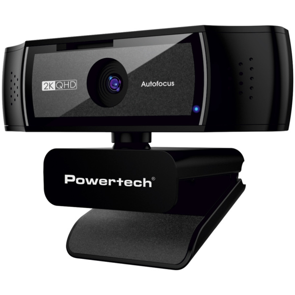 POWERTECH web camera PT-1428, 5MP, 2K QHD, αυτόματη εστίαση, 1.5m, μαύρη