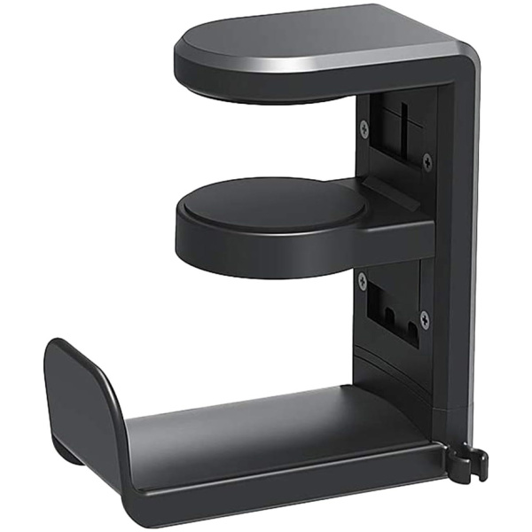 POWERTECH βάση ακουστικών γραφείου PT-1495, περιστρεφόμενη, μαύρη