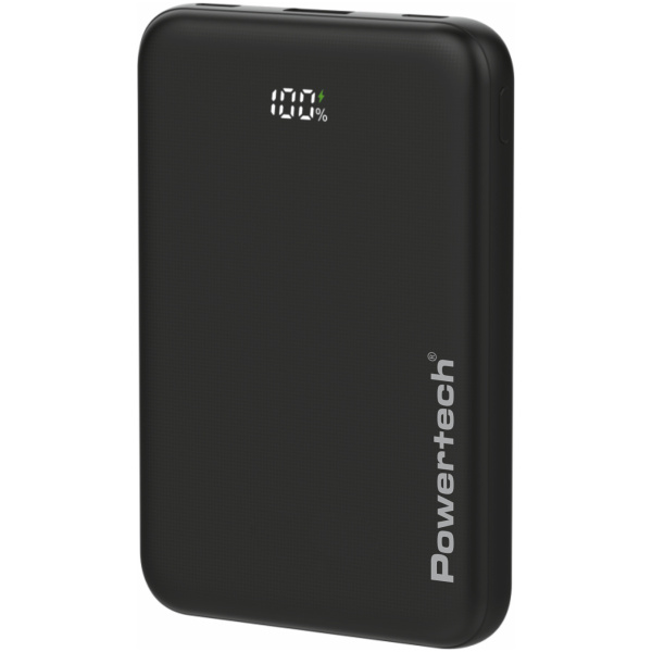 POWERTECH power bank PT-1502 με οθόνη, 10000mAh, 22.5W, μαύρο