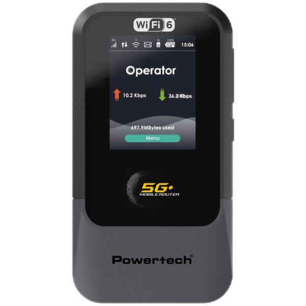 POWERTECH 5G mobile router PT-1512, WiFi 6, AX900 dual band, 4000mAh