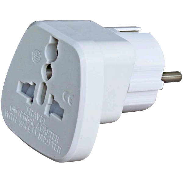 POWERTECH αντάπτορας PT-350 από german type σε universal, copper