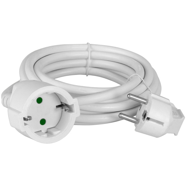 POWERTECH μπαλαντέζα ρεύματος PT-889, 1x schuko, 16A, 5m, λευκή