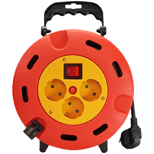 POWERTECH μπαλαντέζα κλειστού τύπου PT-896, 3x schuko, 16A, 5m