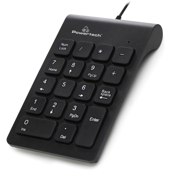 POWERTECH ενσύρματο αριθμητικό πληκτρολόγιο PT-938, USB, μαύρο