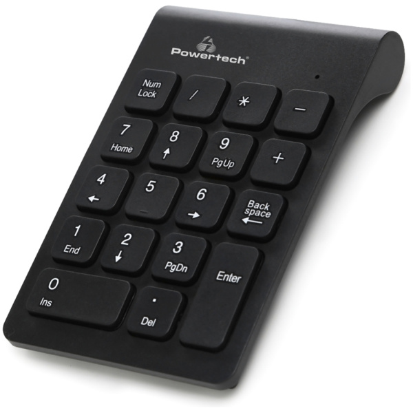 POWERTECH ασύρματο αριθμητικό πληκτρολόγιο PT-939, 2.4GHz, μαύρο