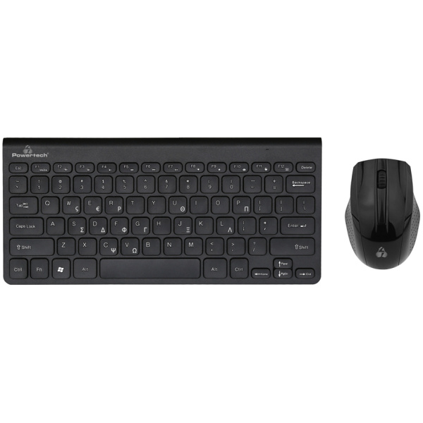 POWERTECH set ποντίκι & πληκτρολόγιο PT-940, ασύρματο, 1200DPI, μαύρο