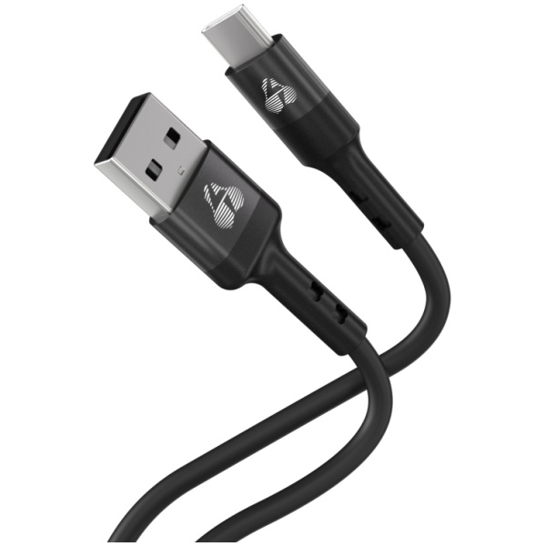 POWERTECH καλώδιο USB-C σε USB PTR-0161, σιλικόνης, 60W, 480Mbps, 1m, μαύρο