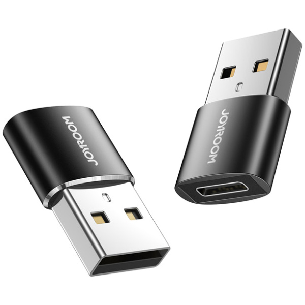JOYROOM αντάπτορας USB σε USB USB-C S-H152, 480Mbps, μαύρος, 2τμχ