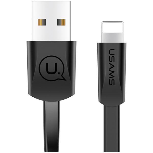 USAMS καλώδιο USB σε Lightning US-SJ199, 2A, 1.2m, μαύρο