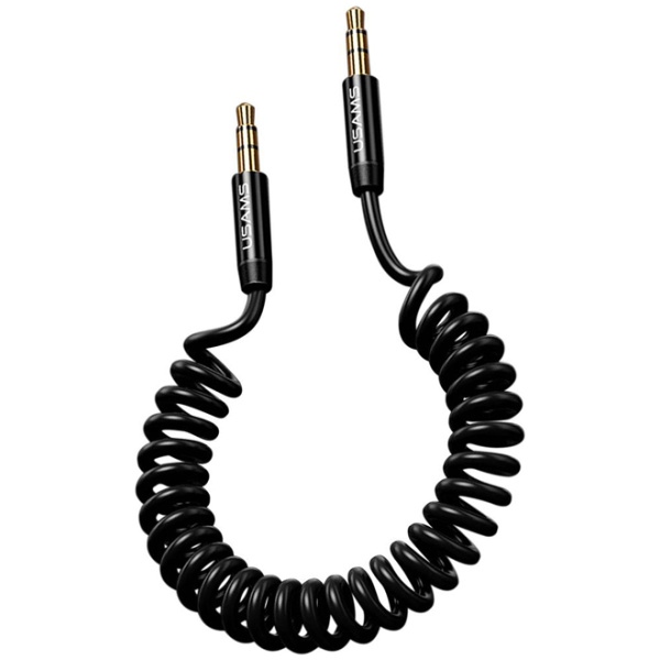 USAMS καλώδιο Jack 3.5mm SJ256, Hi-Fi stereo, 1.2m, μαύρο