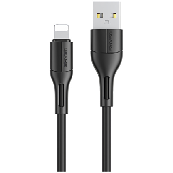 USAMS καλώδιο USB σε Lightning US-SJ500, 2A, 1m, μαύρο