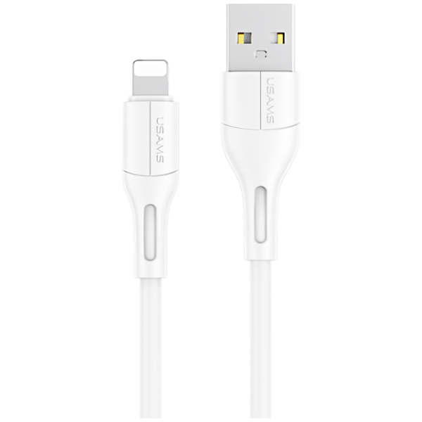 USAMS καλώδιο USB σε Lightning US-SJ500, 2A, 1m, λευκό