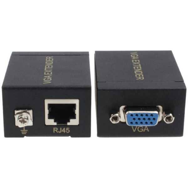 POWERTECH VGA signal extender SLOT-019 μέσω καλωδίου RJ45, 60m