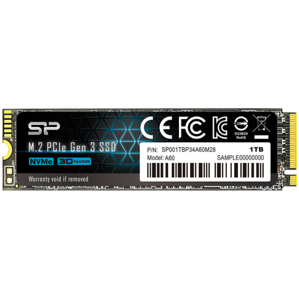 SILICON POWER SSD PCIe Gen3x4 P34A60 M.2 2280, 1TB, 2.200-1.600MB/s