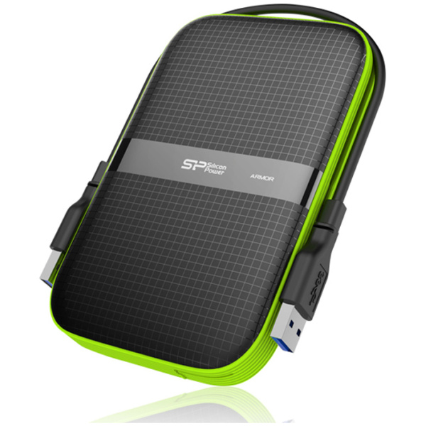 SILICON POWER εξωτερικός HDD Armor A60, 1TB, USB 3.2, πράσινος