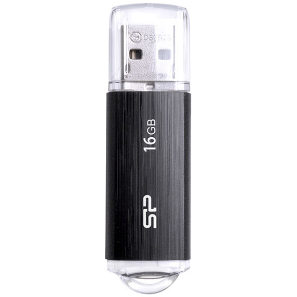 SILICON POWER USB Flash Drive Ultima U02, 16GB, USB 2.0, μαύρο