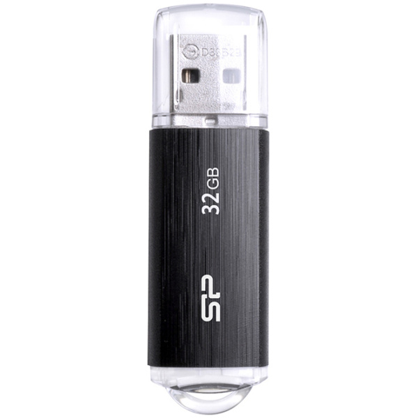 SILICON POWER USB Flash Drive Ultima U02, 32GB, USB 2.0, μαύρο