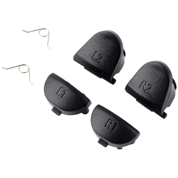 Ανταλλακτικά πλήκτρα SPPS4-0008 για χειριστήριο Dualshock PS4, μαύρα