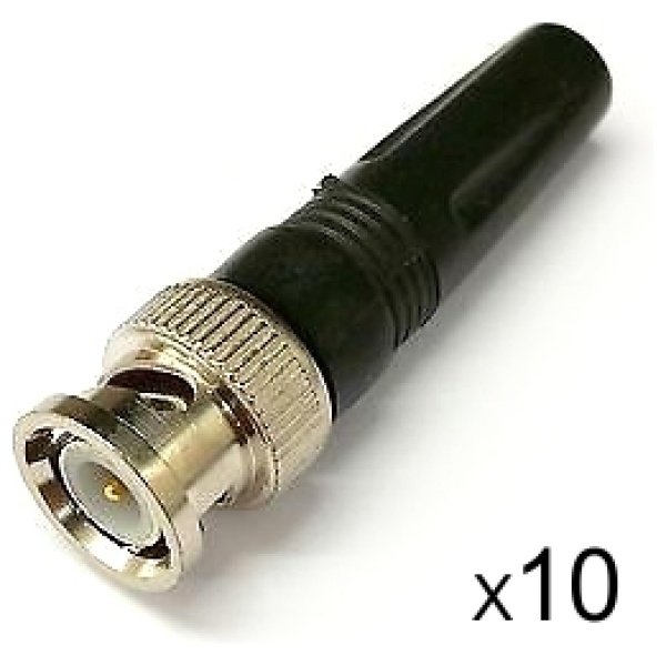 Βύσμα BNC male ST-09B για ομοαξονικά καλώδια CC-100/CC-200/RG-59, 10τμχ