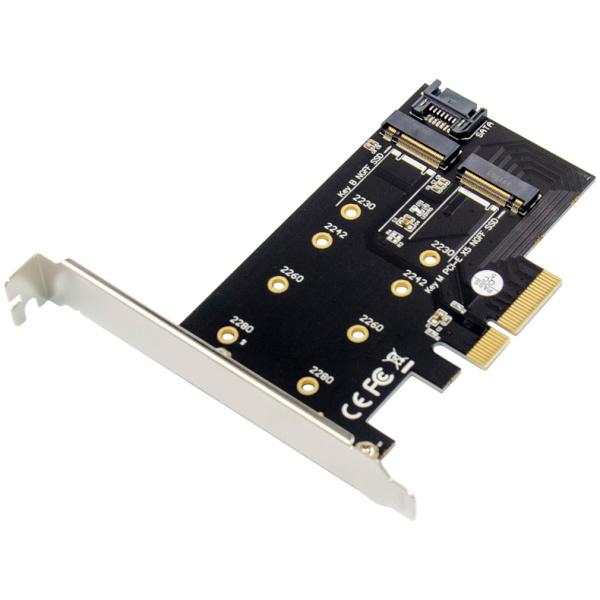 POWERTECH κάρτα επέκτασης 4x PCIe σε M.2 B & M NGFF/NVME ST59