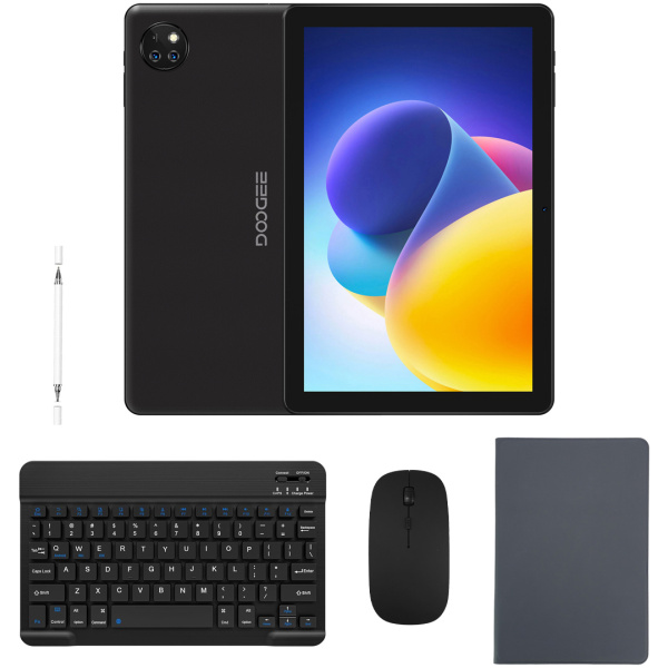 DOOGEE tablet T10W με πληκτρολόγιο/ποντίκι/στυλό αφής/θήκη, 10.1", 4/128GB, 4G, Android 14, 8000mAh, μαύρο
