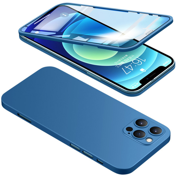 POWERTECH θήκη & tempered glass 2.5D TGC-0005 για iPhone 12 Pro, μπλε