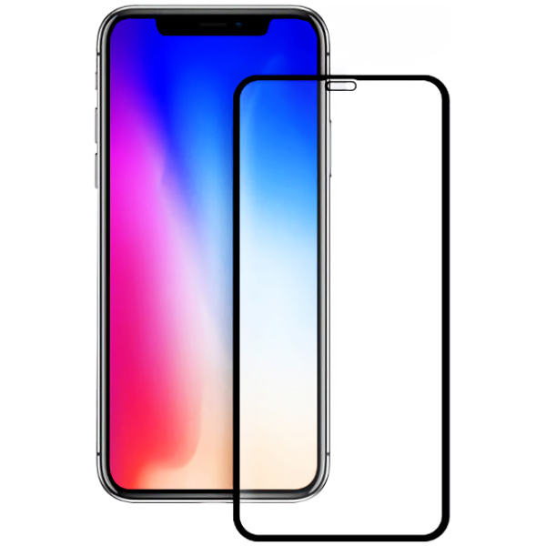 POWERTECH Tempered Glass 5D Full Glue για iPhone XS, Black