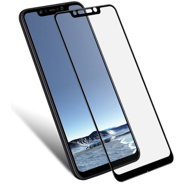 POWERTECH Tempered Glass 5D Full Glue για Pocophone F1 Qualcomm, μαύρο