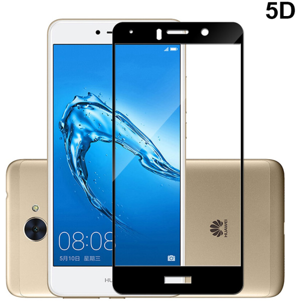 POWERTECH Tempered Glass 5D, Full Glue, Huawei Y7/Y7 Prime (2017), μαύρο
