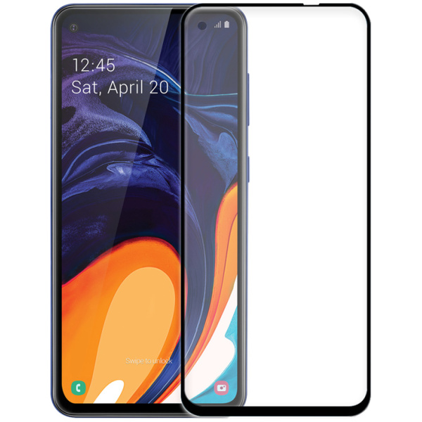 POWERTECH Tempered Glass 5D Full Glue, Samsung A60 2019, μαύρο