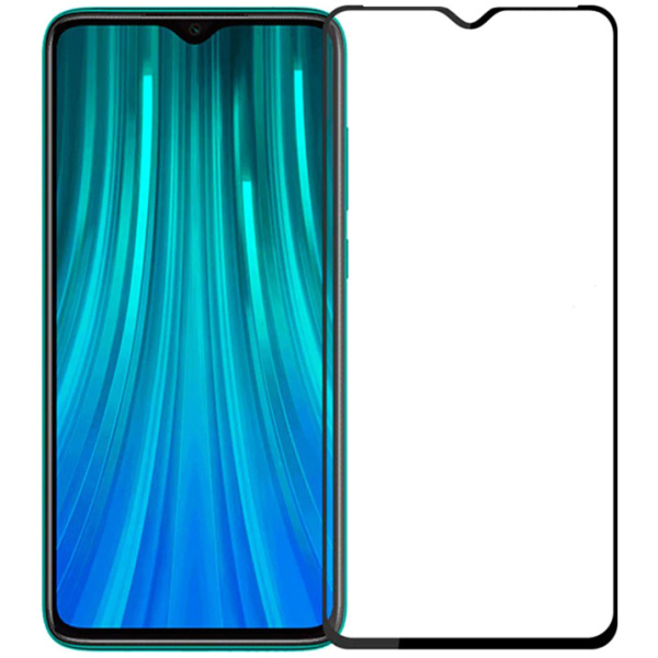 POWERTECH Tempered Glass 5D, Full Glue, Xiaomi Redmi Note 8, μαύρο