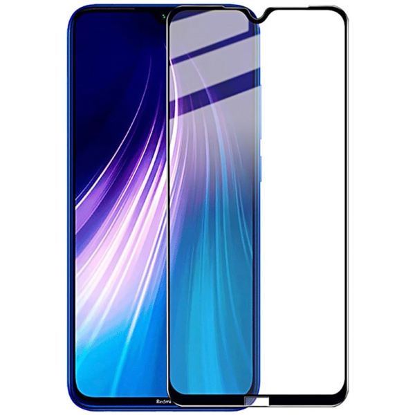 POWERTECH Tempered Glass 5D, Full Glue, Xiaomi Redmi Note 8T, μαύρο