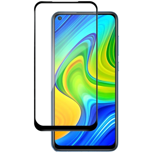 POWERTECH Tempered Glass 5D, full glue, για Xiaomi Redmi Note 9, μαύρο