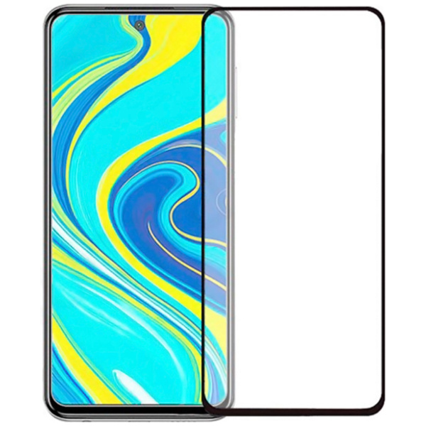 POWERTECH Tempered Glass 5D, full glue, Xiaomi Redmi Note 9 Pro, μαύρο