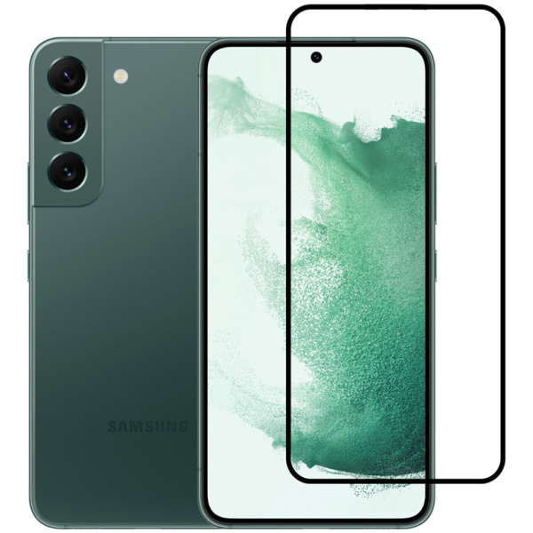 POWERTECH tempered glass 3D TGC-0551, full glue, Samsung S22+ 5G, μαύρο