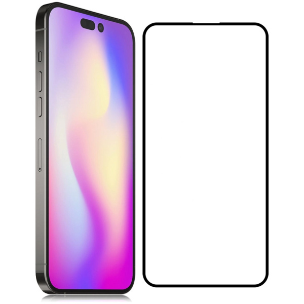 POWERTECH tempered glass 5D TGC-0570, iPhone 14, full glue, μαύρο