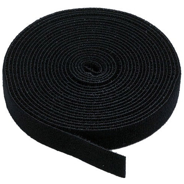 POWERTECH ταινία τύπου velcro TIES-003, πολλαπλών χρήσεων, 20mm, 3m, μαύρη