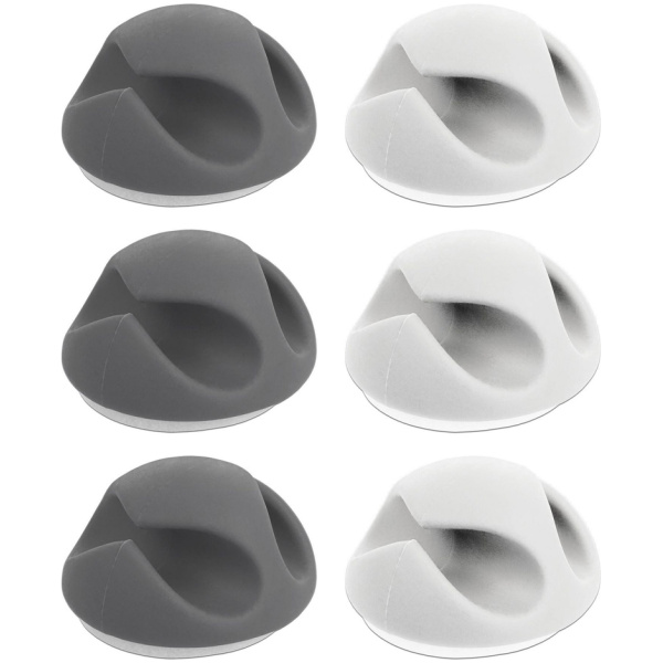 POWERTECH Οργανωτής καλωδίων σιλικόνης TIES-010, 2 καλωδίων, 6τμχ