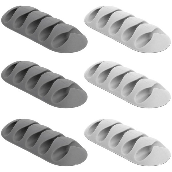 POWERTECH Οργανωτής καλωδίων σιλικόνης TIES-011, 5 καλωδίων, 6τμχ